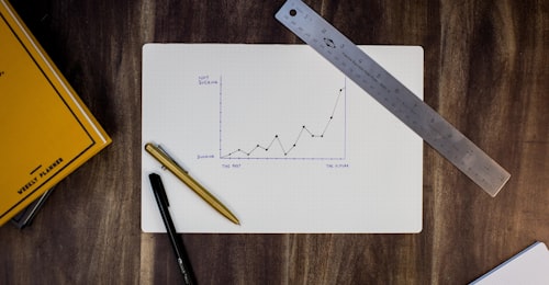 Financial charts and spreadsheets for income and expense tracking